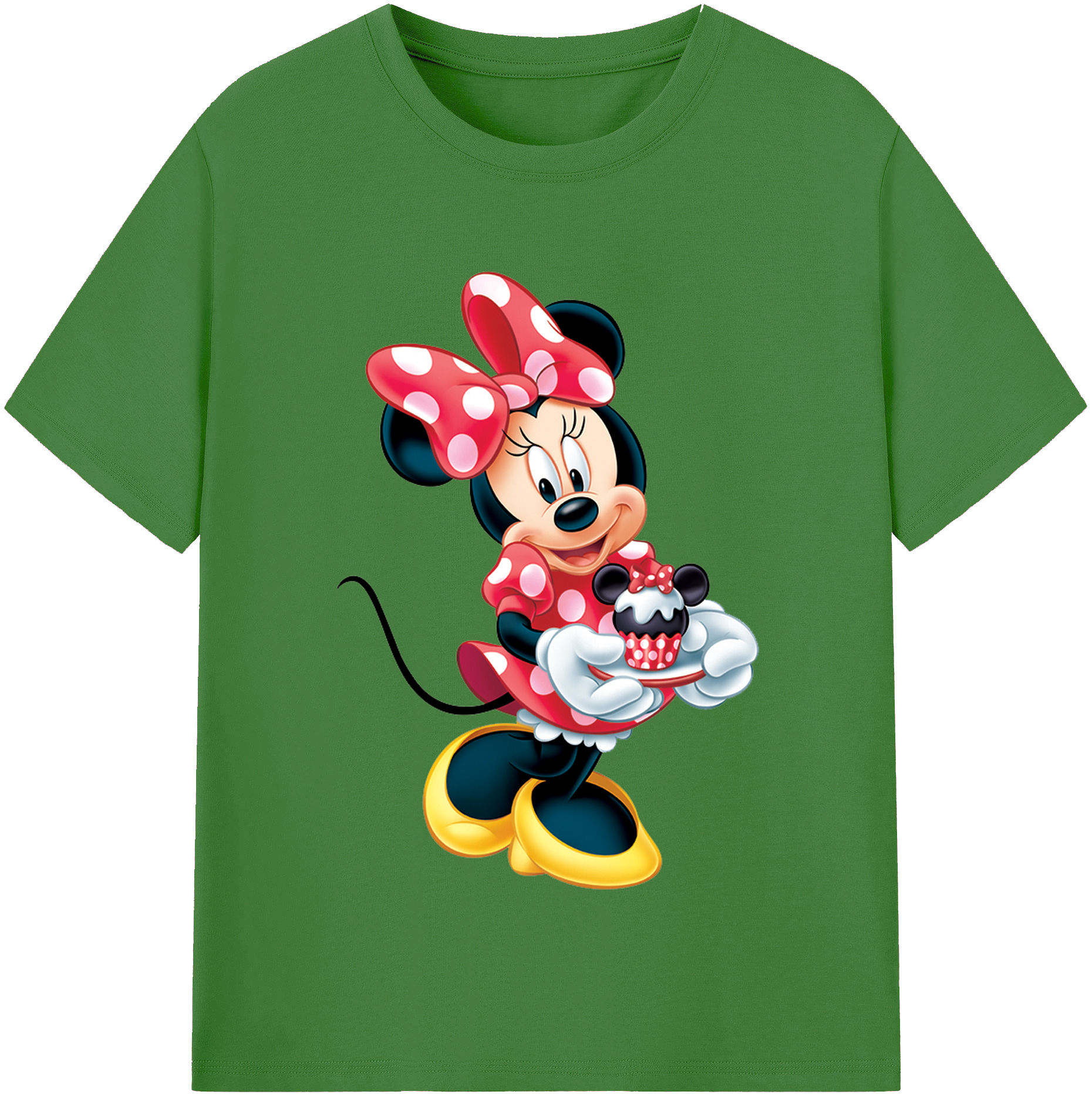 （画像用） ミッキーマウス Mickey Mouse レディースカジュアルプリントTシャツ（綿100％）